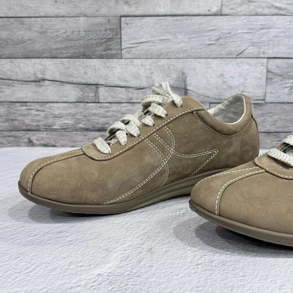 Softwalk‎ Health Guide Womens Taupe Brown Nubuck Leather Walking Sneakers Shoes